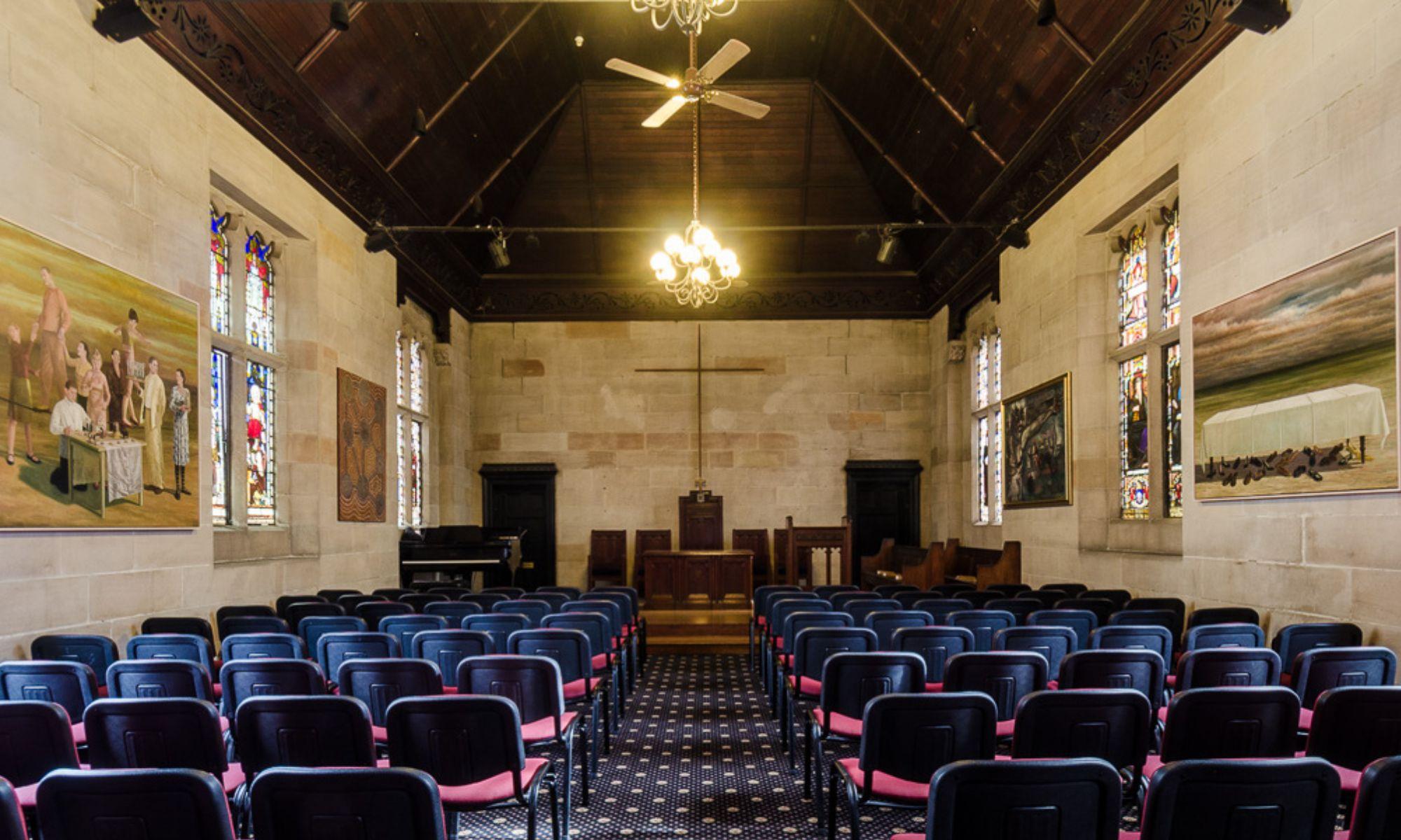 St Andrew's College Kinross Mackie Chapel events conferences seating